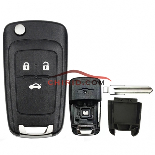 Chevrolet modified  3 buttons key shell without battery clamp with right blade