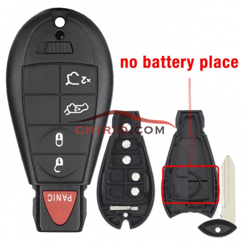 Chrysler keyless type  4+1 buttons key shell without battery clamp