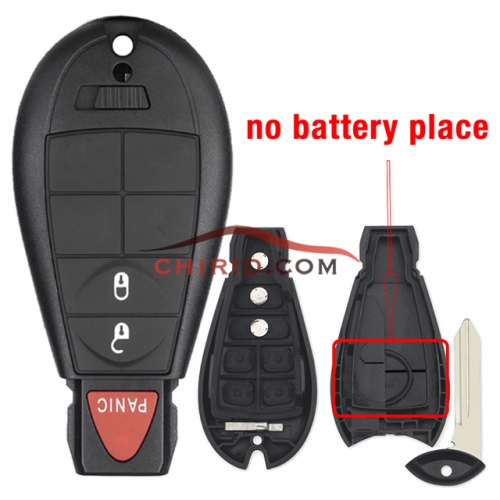 Chrysler keyless type  2+1 buttons key shell without battery clamp