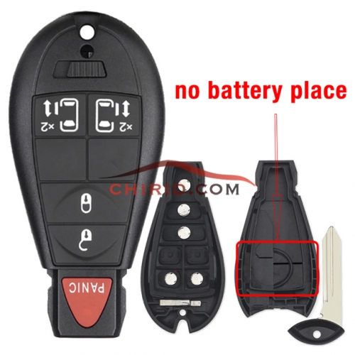 Chrysler keyless type  4+1 buttons key shell without battery clamp