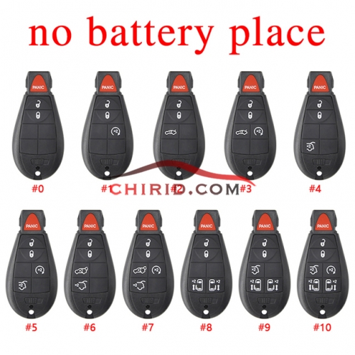 Chrysler keyless type  key shell total 11 types