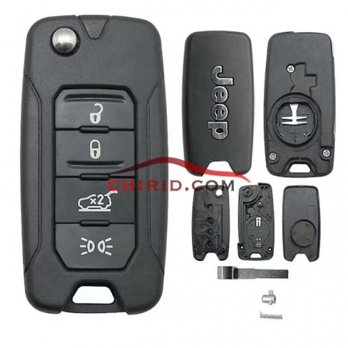 Jeep 4 button flip remote key blank