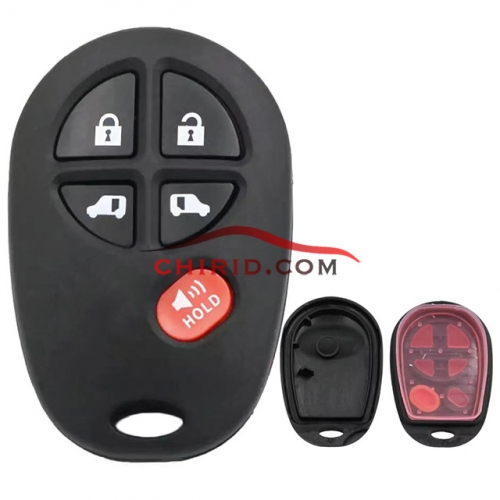 Toyota 4+1 buttons key shell