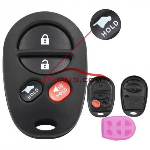 Toyota 3+1 buttons key shell with SUV button