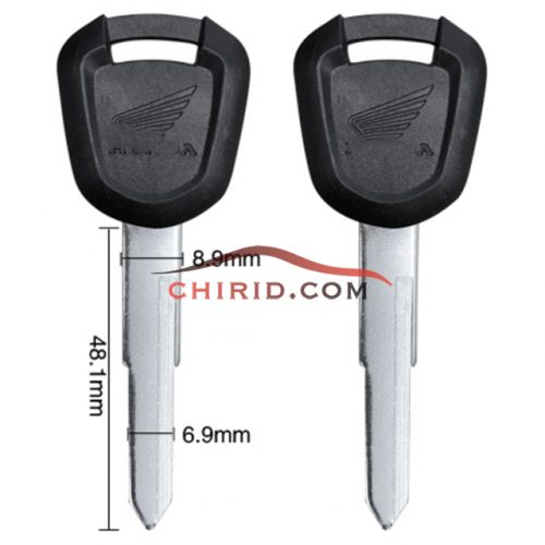 Honda motorcycle key blank with left blade