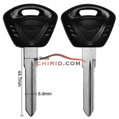 T-riumph motorcycle key with left blade  Please choose which color you need?
