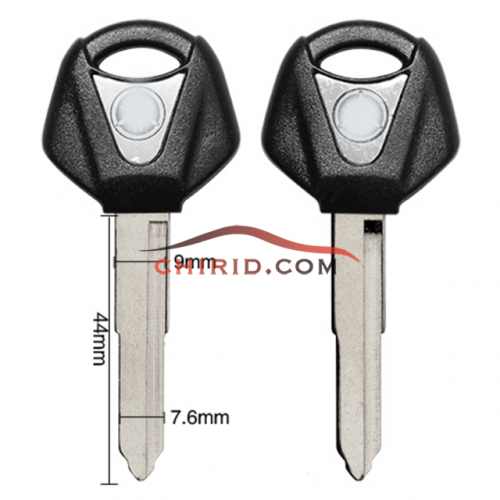 Yamaha motorcycle transponder key blank  with left blade and short blade please choose which color you like ?