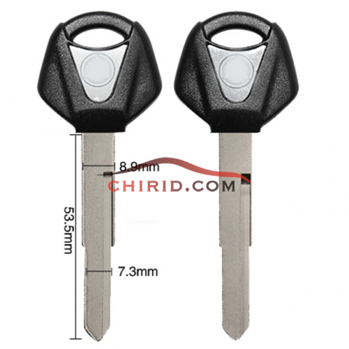 Yamaha motorcycle transponder key blank  with left blade and long blade please choose which color you like ?