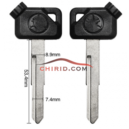 Yamaha motorcycle transponder key blank with right blade