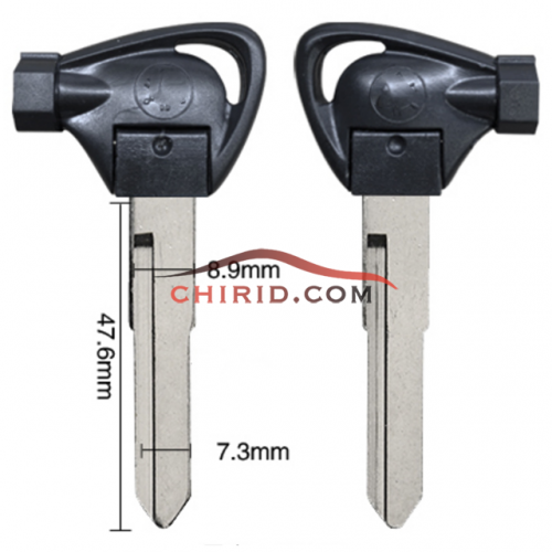 Yamaha motorcycle transponder key blank with right blade  port direction is up