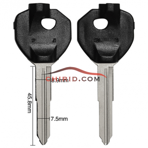 Suzuki motorcycle bike key blank with left blade