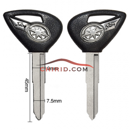 Yamaha motorcycle transponder key blank with left blade please choose which color you like?