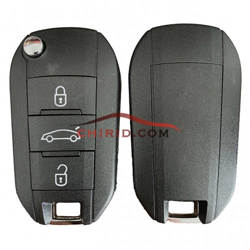 Peugeot 3 button remote keys  4A chip  with HU83 blade 434mhz With logo or without logo