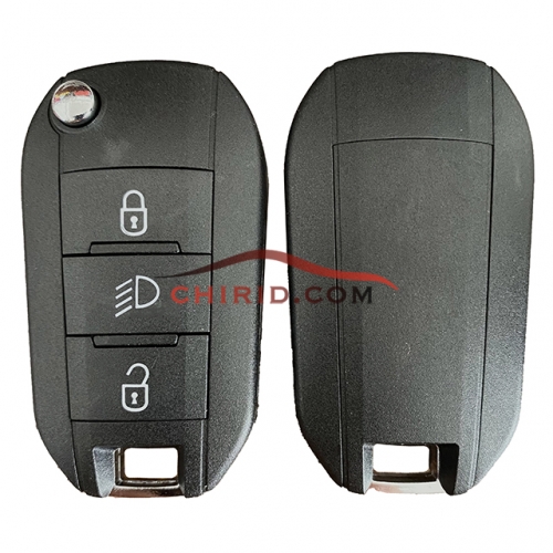 Peugeot 3 button remote keys chip 4A with HU83 blade 433.92mhz With logo or without logo