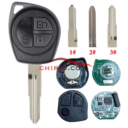 Aftermarket 2 buttons Suzuki  FSK  ID47（7961X Higat 3） chip with 433.92mhz FCCID:T61MO please choose which blade you need?