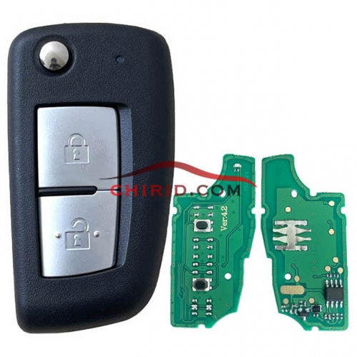 Nissan 2 button  remote key with 433mhz electronic wave modle  FCCID is CWTWBIG767