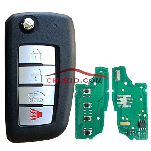 Nissan 4 button  remote key with 315mhz  electronic wave modle FCCID is KBRASTU15
