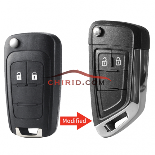 Opel modified 2  buttons blank key with hu100 blade and logo