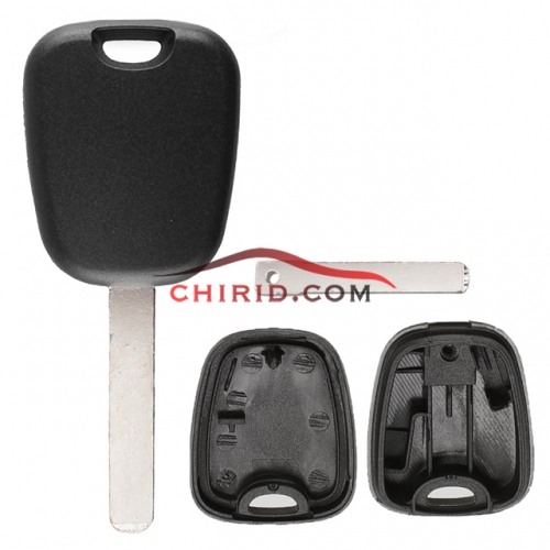 Citroen  transponder key blank with VA2 blade can put carbon and glass chip no logo