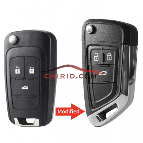 Chevrolet modified 3  buttons blank key with hu100 blade and logo