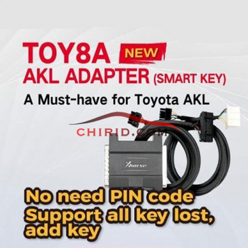 Xhorse TOY8A AKL adapter (smart key)  A must-have for Toyota AKL No need pin code support all key lost, add key