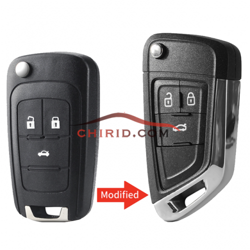 Opel modified 3  buttons blank key with hu100 blade and logo