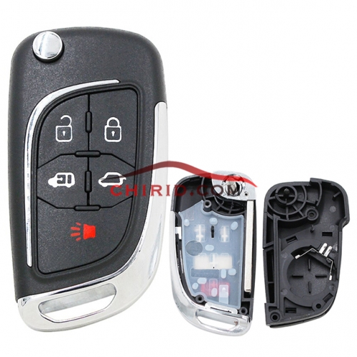 Chevrolet modified 4+1 button folding key shell with hu100 blade