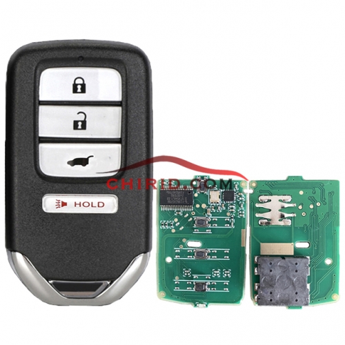 Honda CR-V Pilit 3+1 buttons keyless remote key 433.92MHz "SUV type"   Transponder chip: NCF2952X / HITAG 3 / 47CHIP FCC ID: KR5V2X,