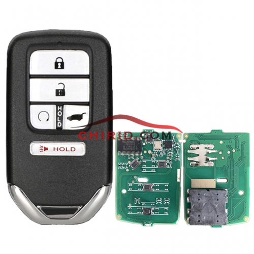Honda 4+1 buttons keyless remote key 433.92MHz Transponder chip: NCF2952X / HITAG 3 / 47CHIP with SUV buttons FCC ID: KR5V2X,