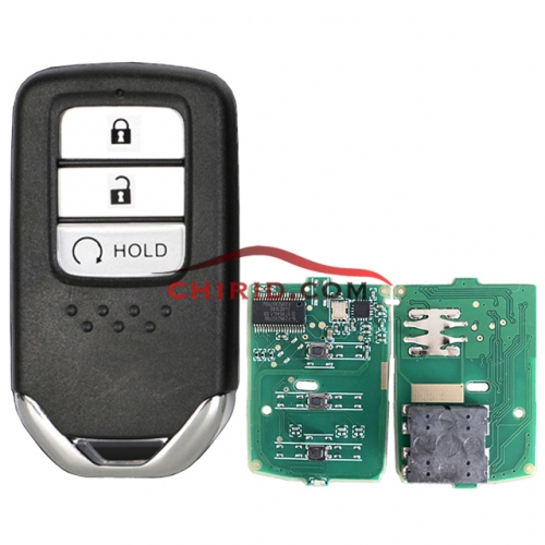Honda 3 buttons remote key 433.92MHz Transponder chip: NCF2952X / HITAG 3 / 47CHIP FCC ID: KR5V2X, Compatible with the below Vehicles: for Honda CR-V