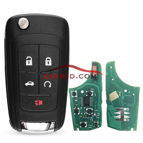 opel 4+1 button remote key with 433mhz unkeyless, with 7941 chip