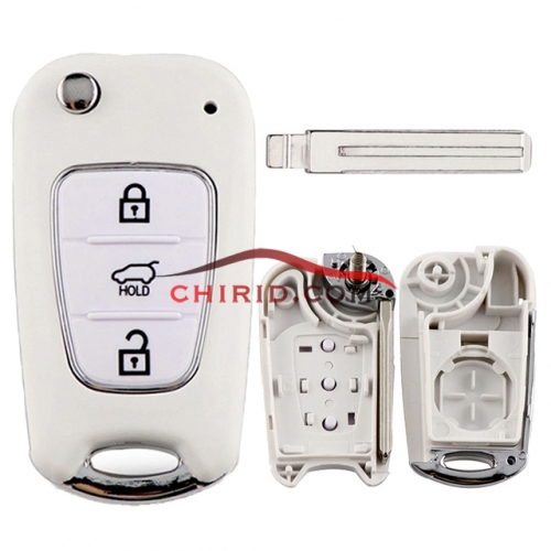 Hyundai "Hold' 3 button remote key shell with HY22 blade