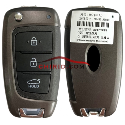 Original Hyundai 3 buttons remote key Id47 chip and  433mhz  ID: j4000