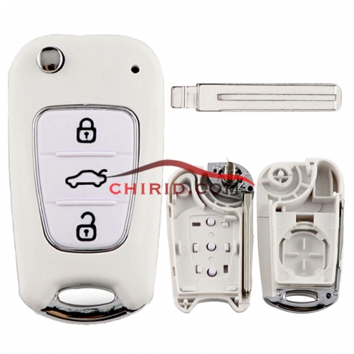 Hyundai 3 button remote key shell with HY22 blade