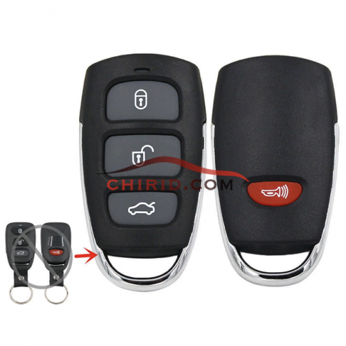 Hyundai 3+1 button remote key blank