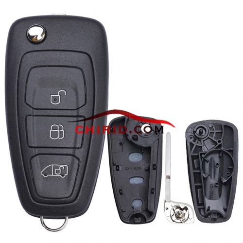 Ford 3 buttons key shell with hu101 blade