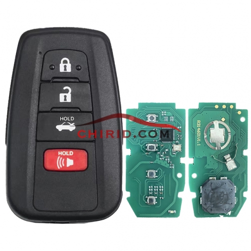 8990H-12010 Toyota Corolla keyless 3+1 buttons remote key 312/314mhz and 4A/ Hitag aes NCF29A chip  B2U2K2R