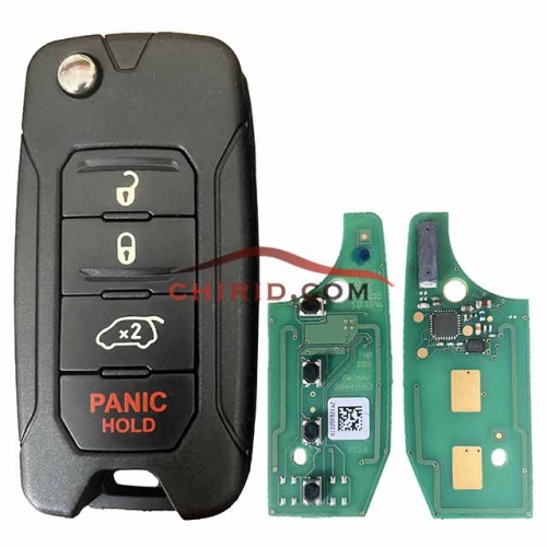 Original Jeep Renegade 2015 2016 2017 2018 Remote Car Key Fob Megamos AES 48 433MHz 2ADFTFI5AM433TX  Original PCB board and aftermarket key shell