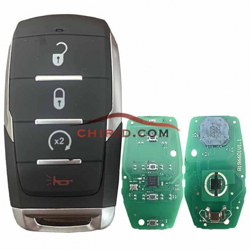 2019 - 2020 Dodge RAM 1500  W/  3+1buttons 433mhz remote key FCCID:Starter-OHT-