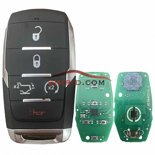 2019 Dodge RAM 1500 Smart Key 433 Mhz 4+1buttons PCF7939M/HITAG AES/4A chip FCCID:OHT-4882056