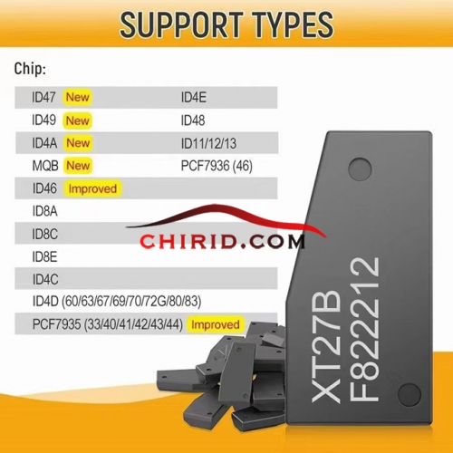 [Accept advance booking] Xhorse XT27B new super chip use for ID47,ID49,ID4A, MQB,ID46,ID8A,ID8C.ID8E,ID4C,ID4D,PCF7935,ID4E,ID48,ID11,12,13,PCF7936