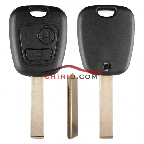 Citroen 2 button remote key with 46 PCF7961 chip-434mhz 407 blade