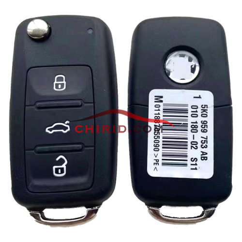 Original VW 3 button key  blank After 2011 202AD
