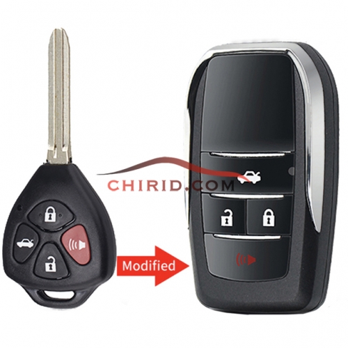 Toyota modified 4 buttons key shell