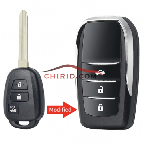 Toyota modified 3 buttons key shell