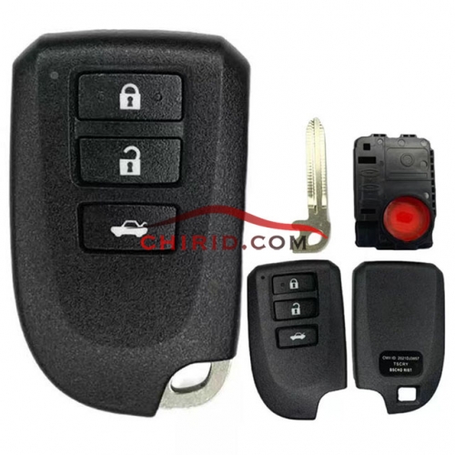 Toyota 3 buttons key shell with Toy43 key blade