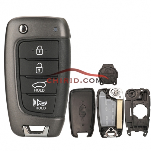 Hyundai 4 buttons key blank with blade