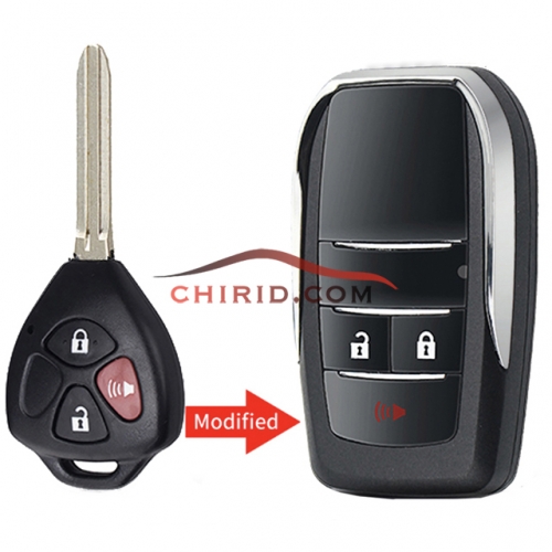 Toyota modified 3 buttons key shell
