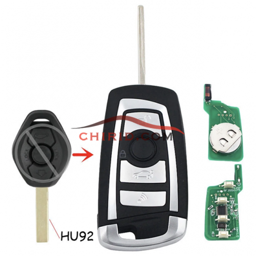 BMW  CAS2 1 3 5 6 Series E93 E60 Z4 X5 X3 unkeyless flip remote key with 46 chip and 315mhz,433mhz,868mhz, please choose which frequency you need?