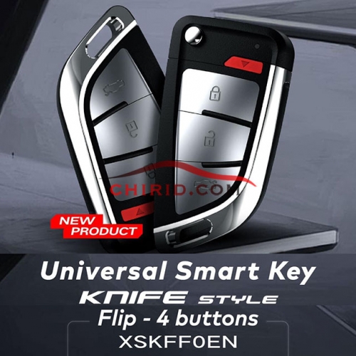 Xhorse - Knife Style / 4-Button Universal Remote Flip / Smart Key for VVDI Key TooL XSKFF0EN